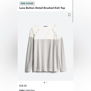 Pink Clover luna detailed brushed knit top